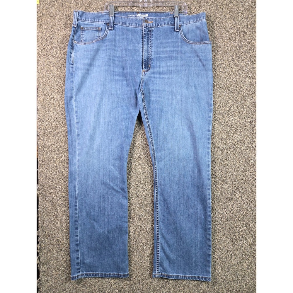 Carhartt Relaxed Fit Jeans Men 42x30 Light Blue BD2804-M Denim Workwear